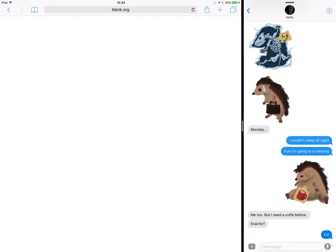 Tiny Hedgehog Stickers iPad 應用截圖