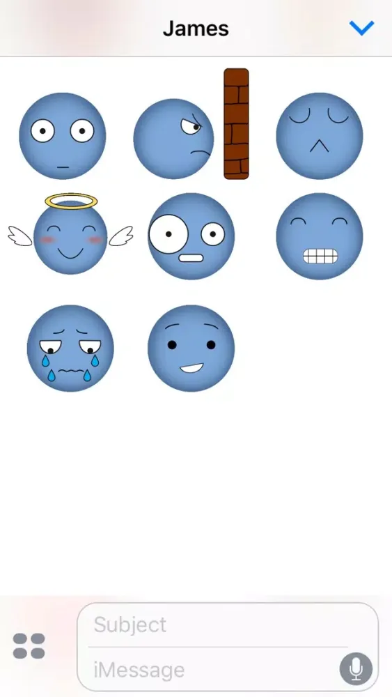 Capturas de tela do Animated Blue Emojis