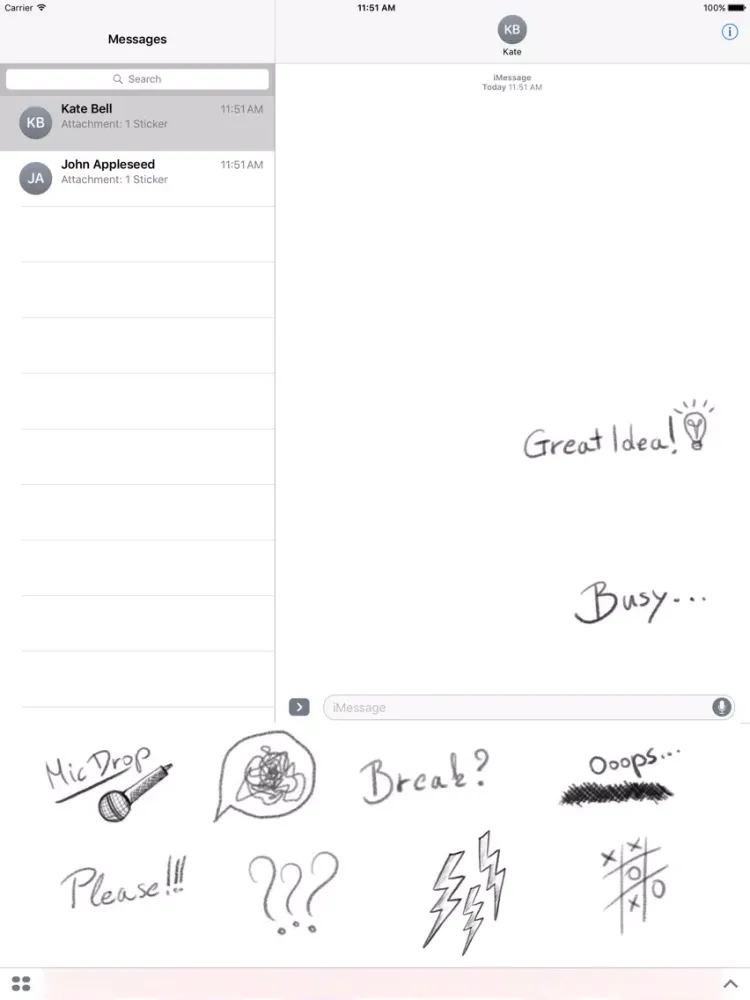 Doodles Hand drawn stickes iPad  سکرین شاٹس