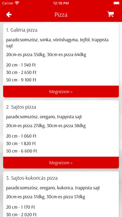 Pizza Galéria Ekran Görüntüleri