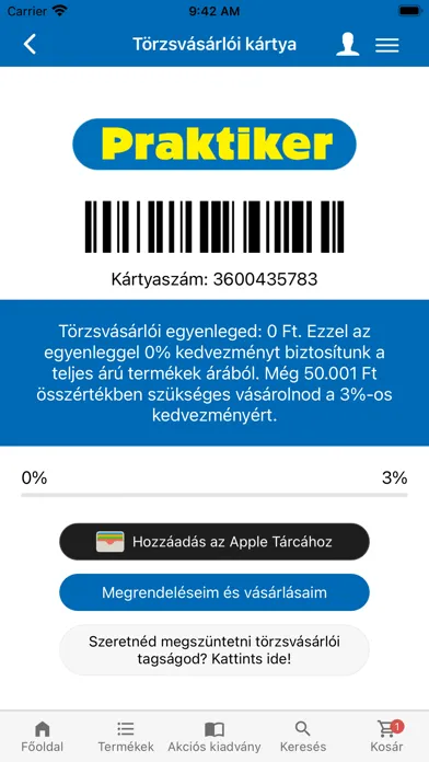Ảnh chụp màn hình của Praktiker Magyarország