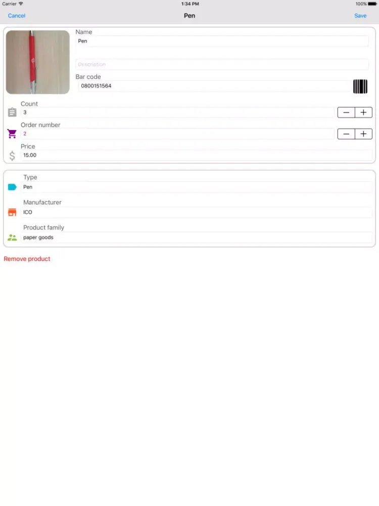 Screenshot di Smart Inventory iPad 