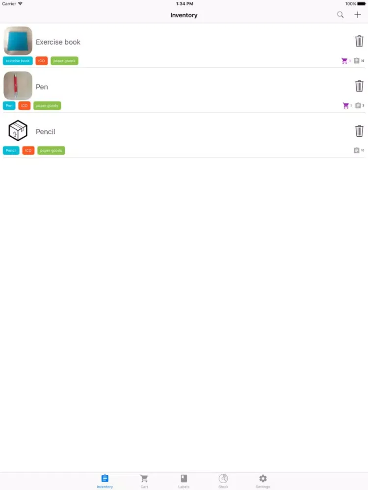 Screenshot di Smart Inventory iPad 