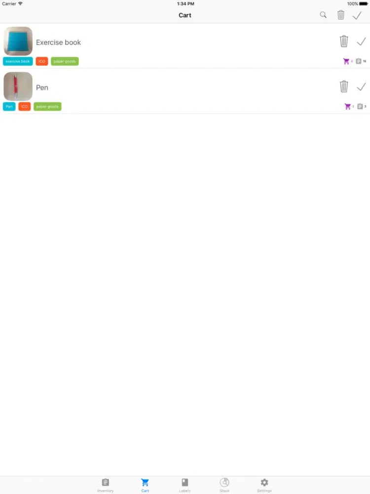 Screenshot di Smart Inventory iPad 