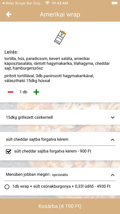 Zrzuty ekranu Relax Burger Bar Érd