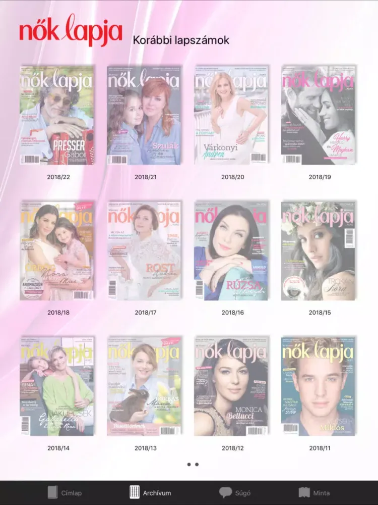 Capturas de pantalla de Nők Lapja iPad 