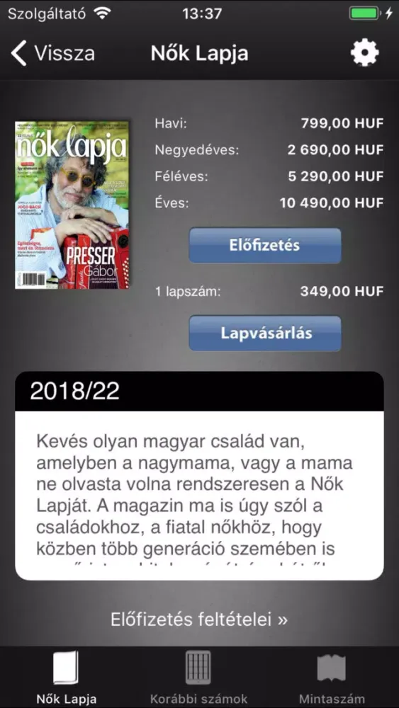 Capturas de pantalla de Nők Lapja