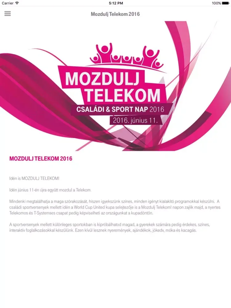 Mozdulj Telekom 2016 iPad 应用截图