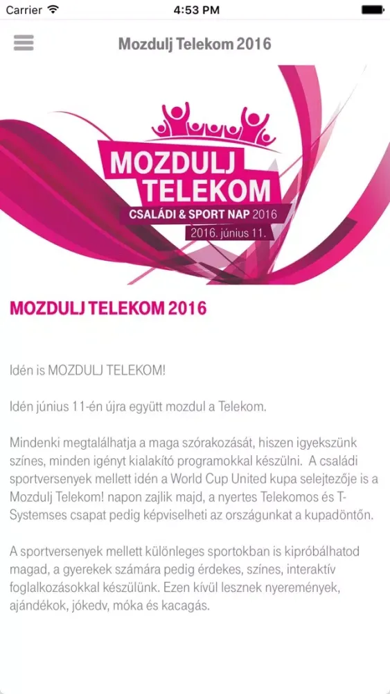 Mozdulj Telekom 2016应用截图
