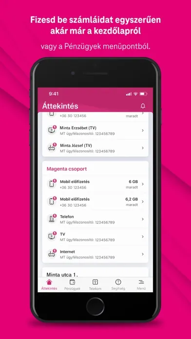 Capturas de tela do Telekom alkalmazás