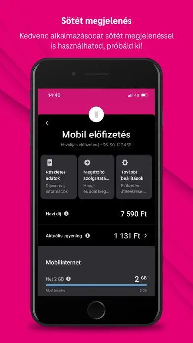 Capturas de tela do Telekom alkalmazás