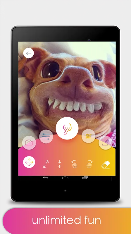 Capturas de tela do Photo Warp