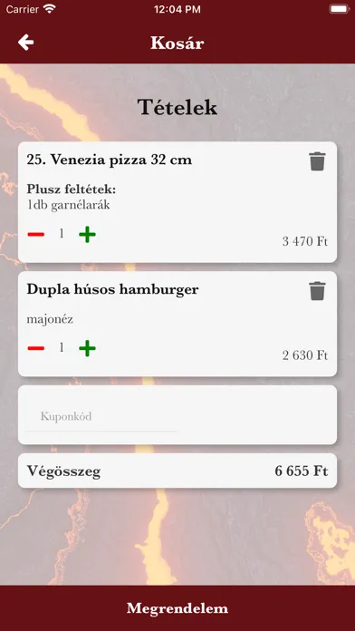 Ảnh chụp màn hình của Vezúv Pizzéria