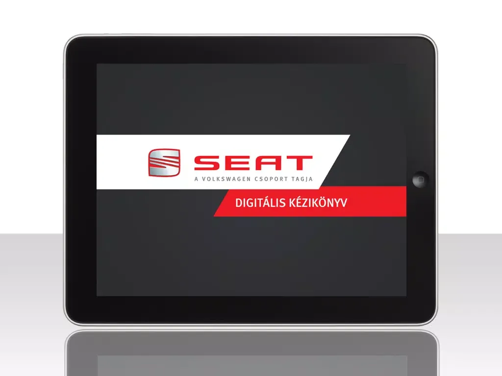 Zrzuty ekranu SEAT interaktív digitális kézikönyv iPad 