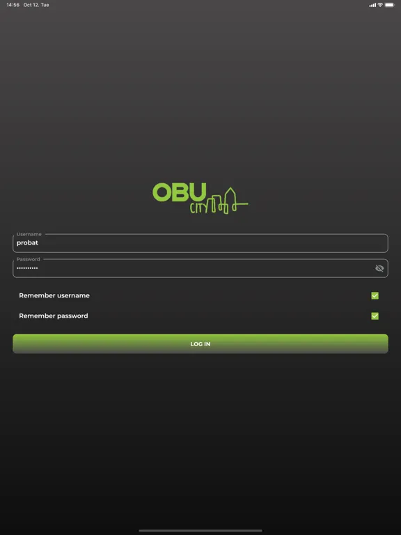 ภาพหน้าจอของ OBU City Base iPad 
