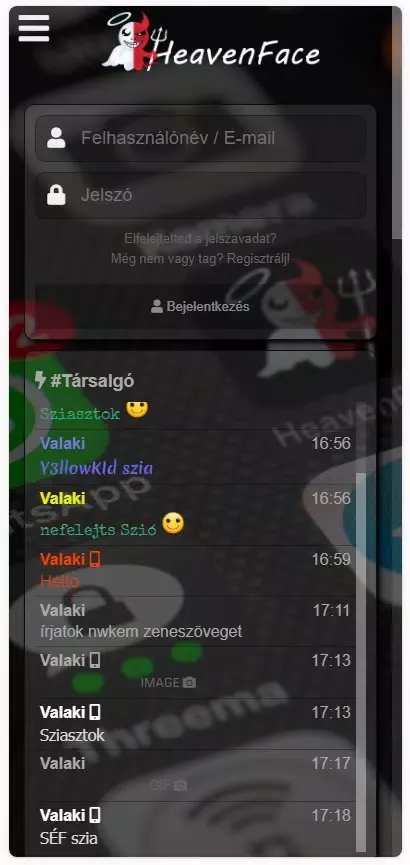 HeavenFace ChatApp Screenshots