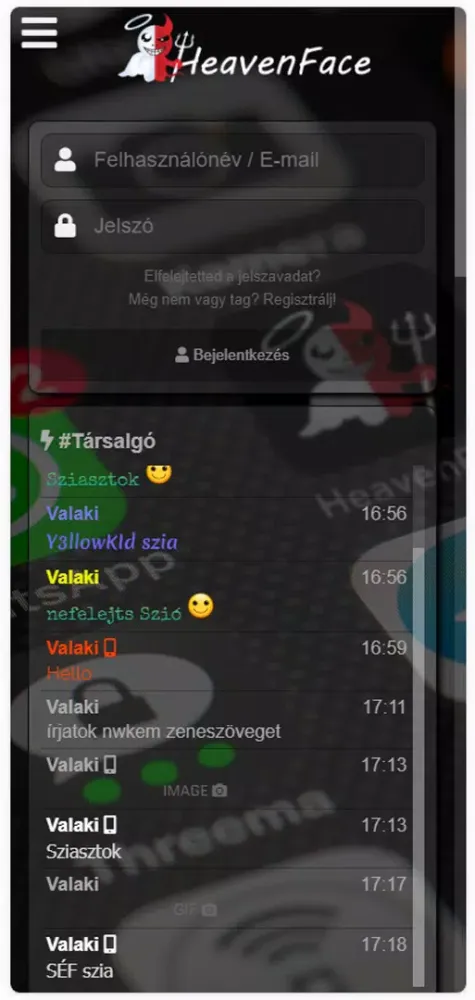 HeavenFace ChatApp Screenshots