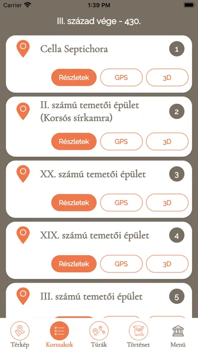Capturas de tela do Pécs Sopianae Roman Walk