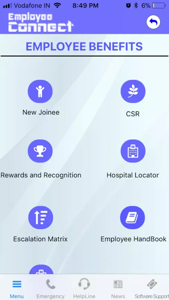 Zrzuty ekranu Employee Connect SEA