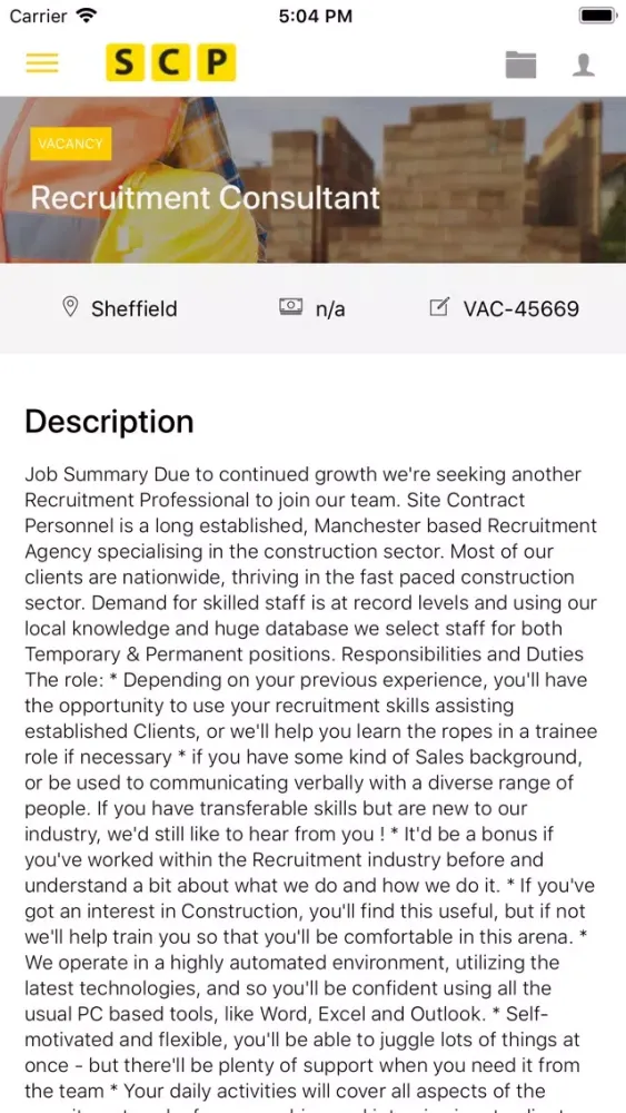 Capturas de pantalla de Site Contract Personnel