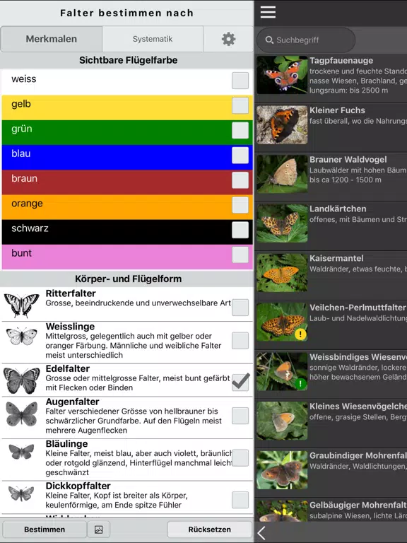 sCHmetterling iPad  Screenshots