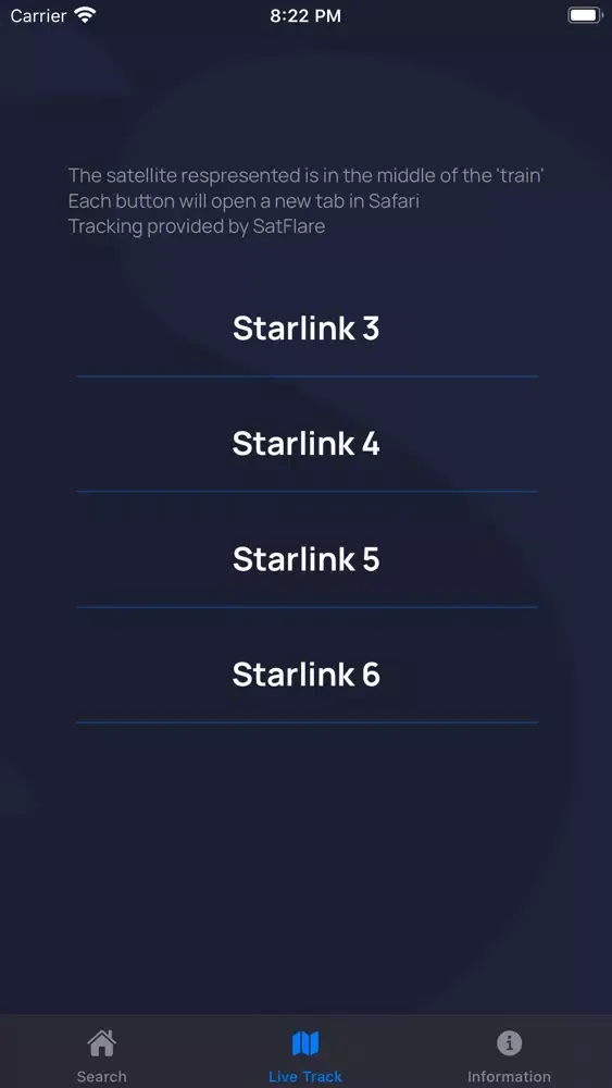 Track Starlink Satellites Screenshots