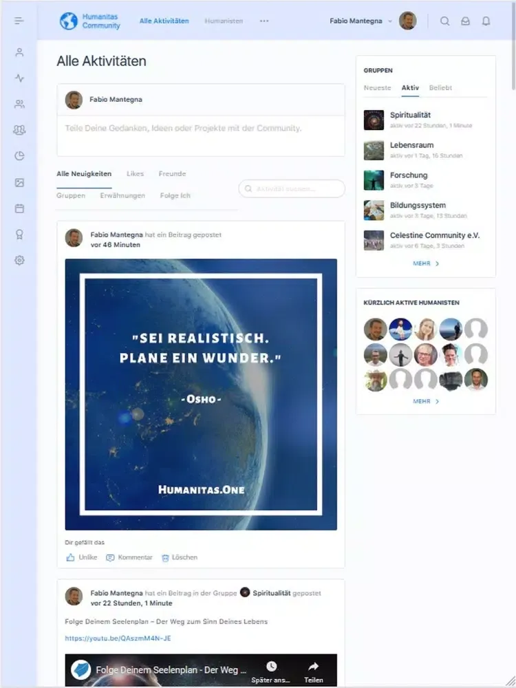 Humanitas.One iPad  スクリーンショット