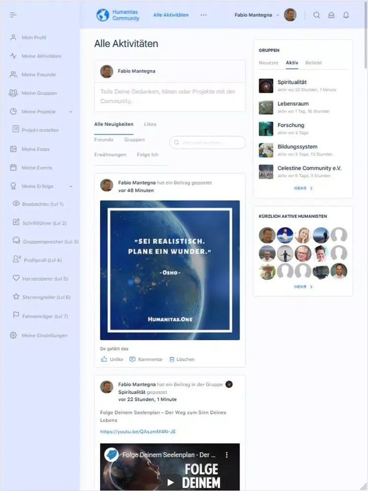 Humanitas.One iPad  スクリーンショット