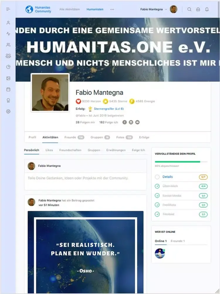 Humanitas.One iPad  スクリーンショット
