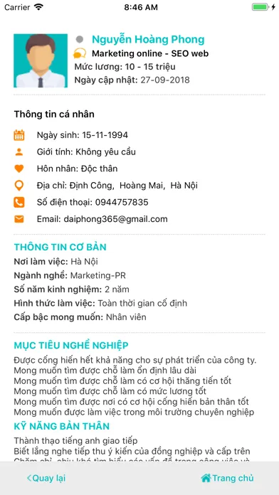 Capturas de tela do Tìm việc 365 - Việc làm online