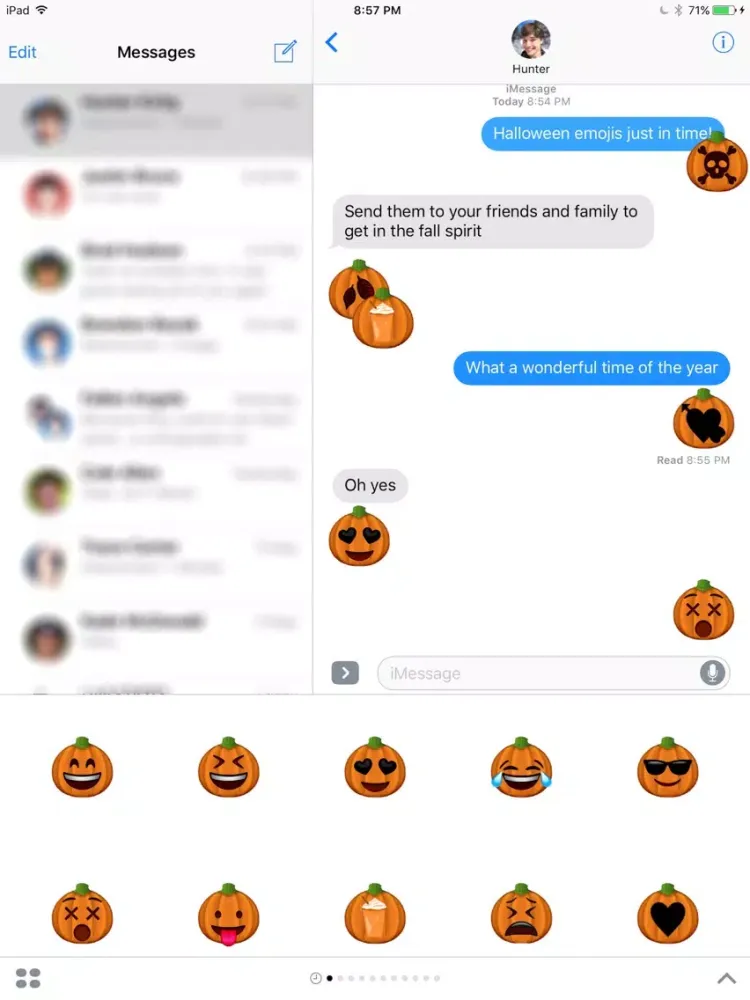 Halloween Pumpkin Stickers iPad  Screenshots
