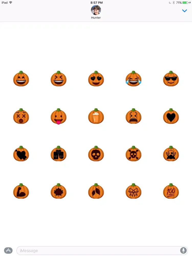 Halloween Pumpkin Stickers iPad  Screenshots
