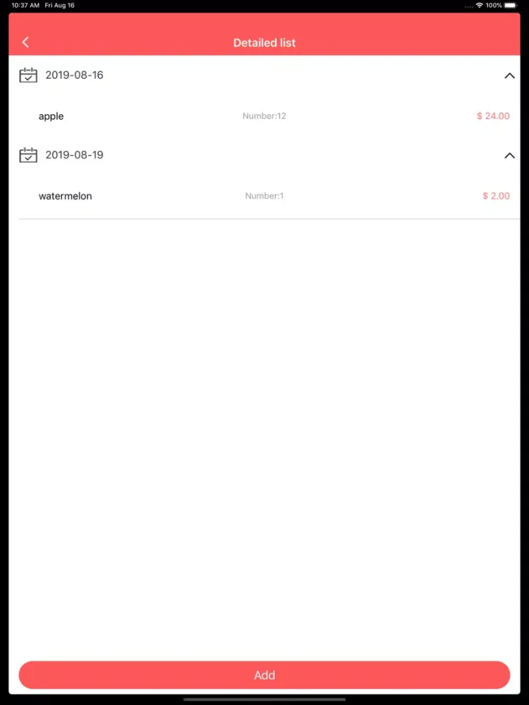 Hutchison Shopping List iPad  स्क्रीनशॉट