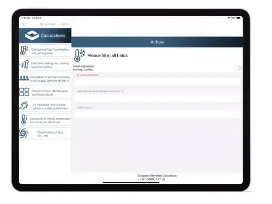 Capturas de pantalla de Vent Pro - Calculation Tool iPad 