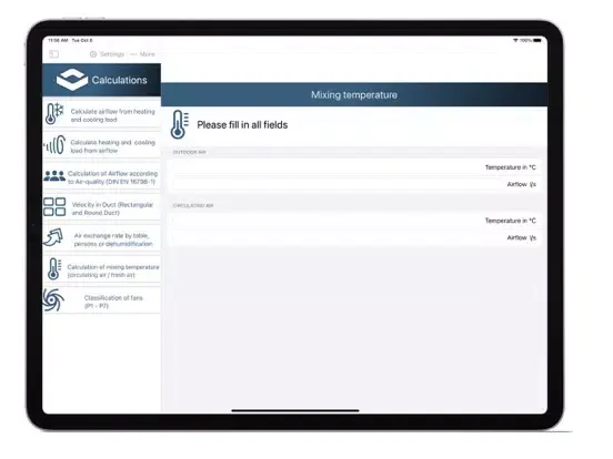 Capturas de pantalla de Vent Pro - Calculation Tool iPad 