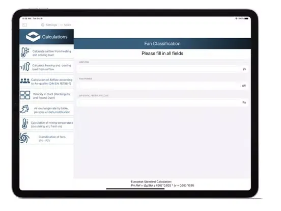 Capturas de pantalla de Vent Pro - Calculation Tool iPad 