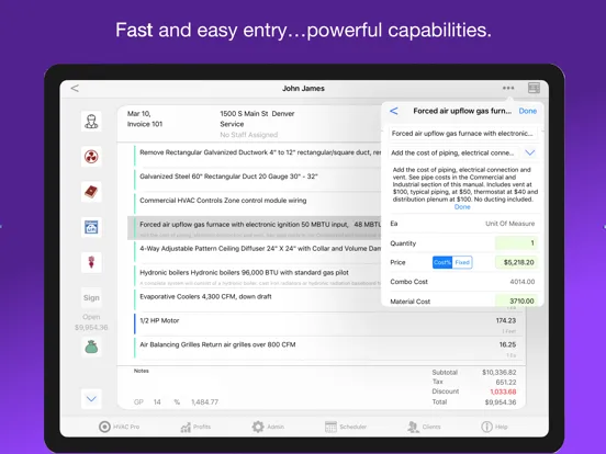 Capturas de pantalla de HVAC Pro Invoices & Estimates iPad 