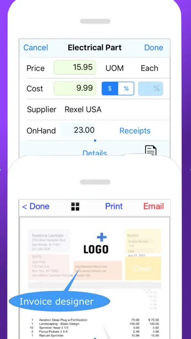 Capturas de pantalla de HVAC Pro Invoices & Estimates