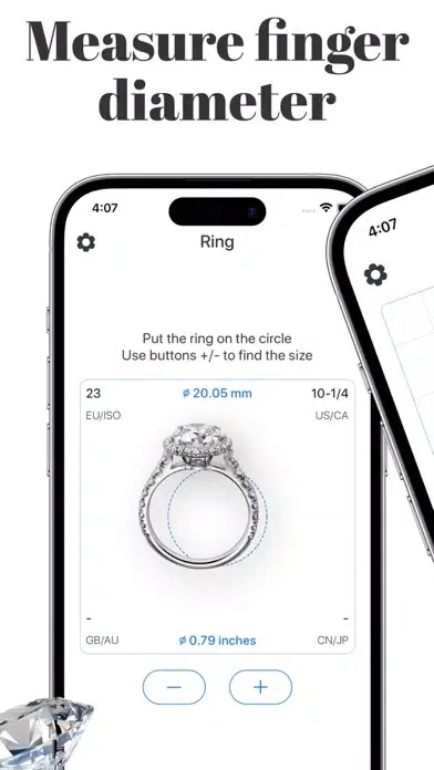 Zrzuty ekranu Ring Sizer!