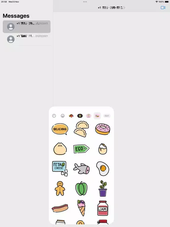 Capturas de pantalla de Cute Foodie Stickers iPad 