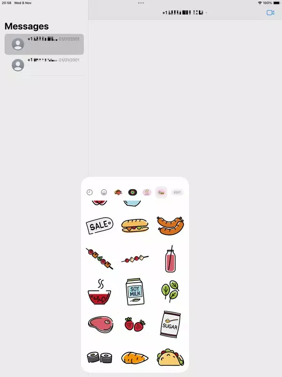 Capturas de pantalla de Cute Foodie Stickers iPad 