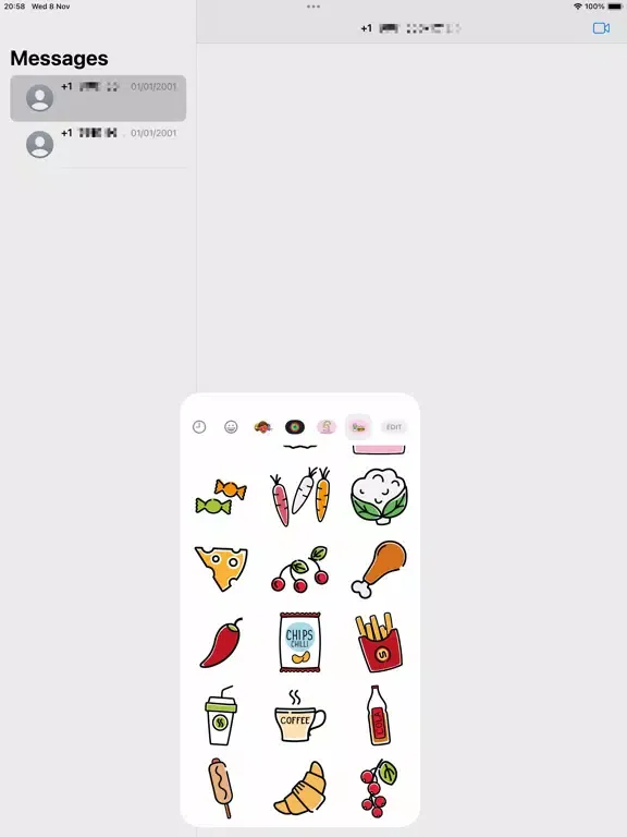 Capturas de pantalla de Cute Foodie Stickers iPad 