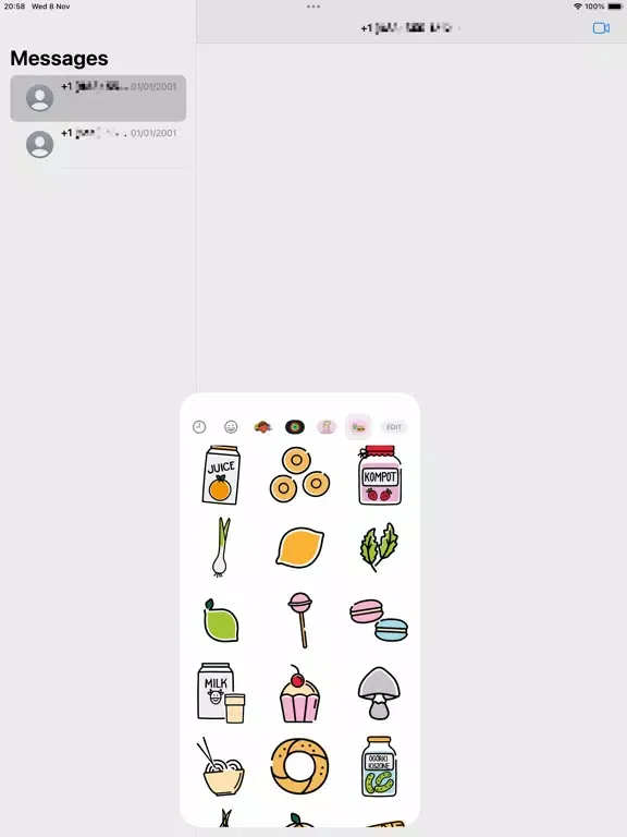 Capturas de pantalla de Cute Foodie Stickers iPad 
