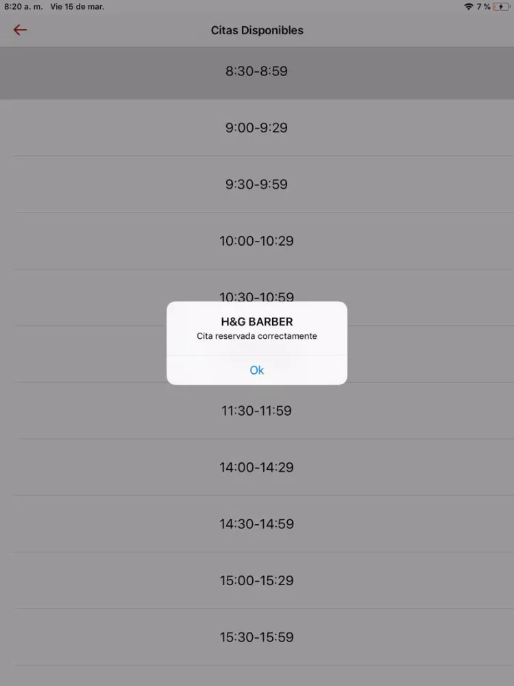 Zrzuty ekranu H&G Barber iPad 