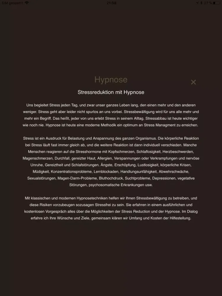 Capturas de pantalla de Hypnose Stressreduktion iPad 