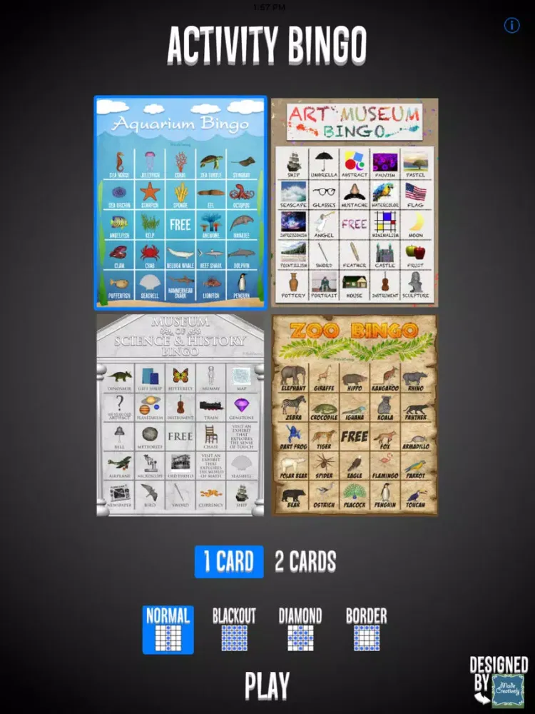 Activity Bingo Field Trip iPad  Screenshots