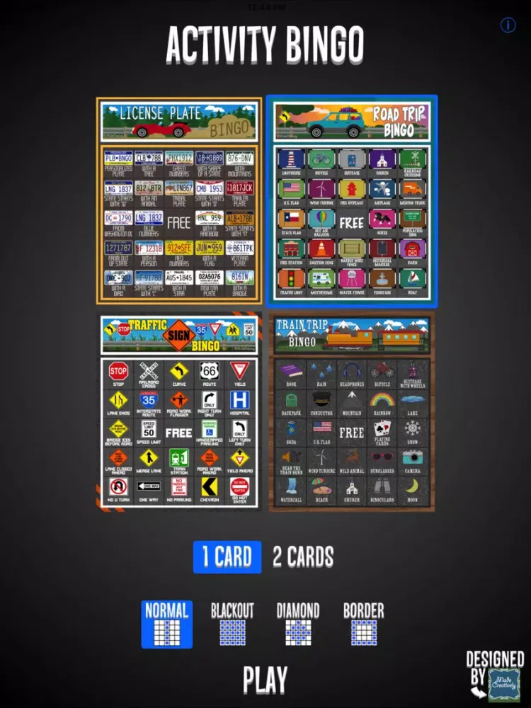 Activity Bingo Travel iPad  سکرین شاٹس