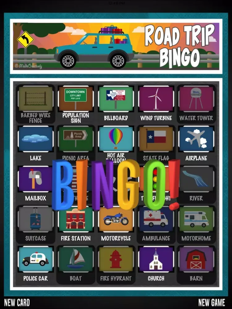 Activity Bingo Travel iPad  سکرین شاٹس
