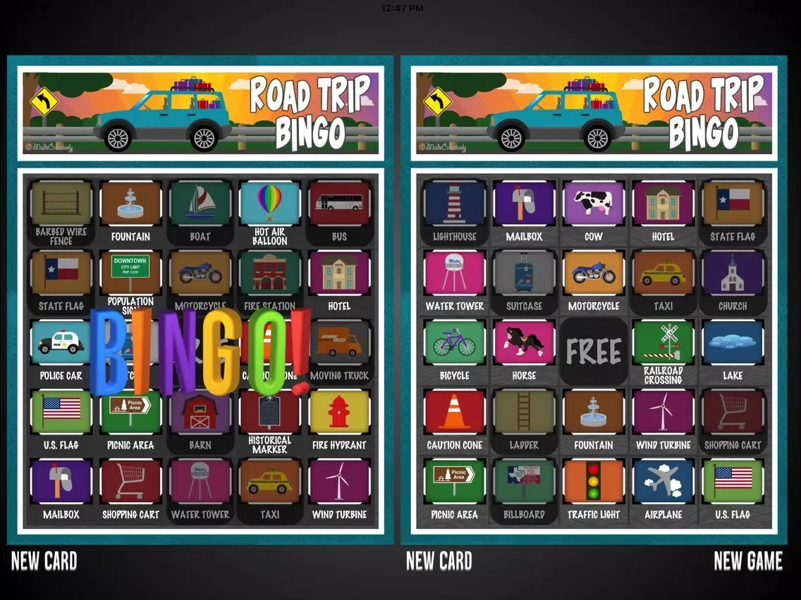 Activity Bingo Travel iPad  سکرین شاٹس