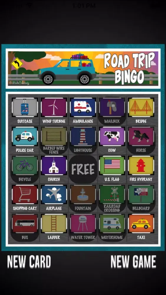 Activity Bingo Travel سکرین شاٹس